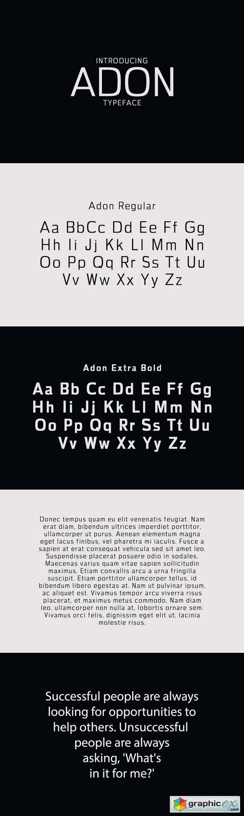 Adon Sans Serif 4 Fonts Family Pack