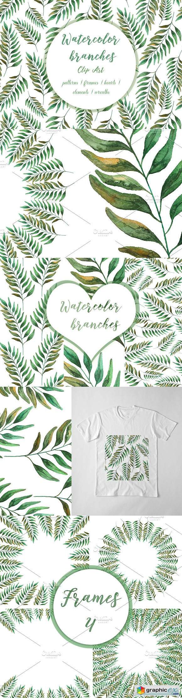 Watercolor Green Leaf ClipArt