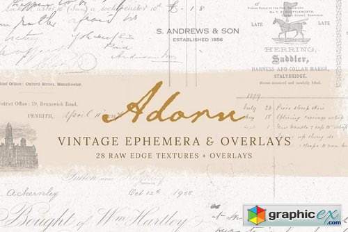 Adorn - Vintage Ephemera & Overlays
