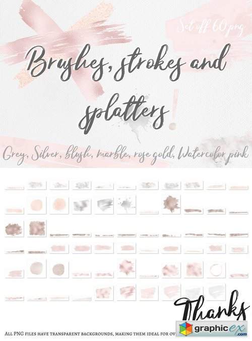 Brushes, strokes and splatters