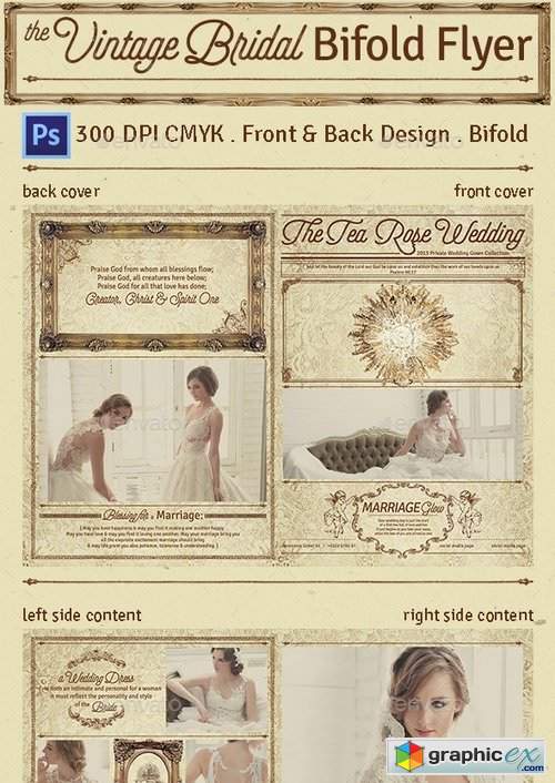 Vintage Bridal Bifold Flyer