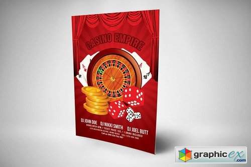 Casino Party Night Flyer Templates