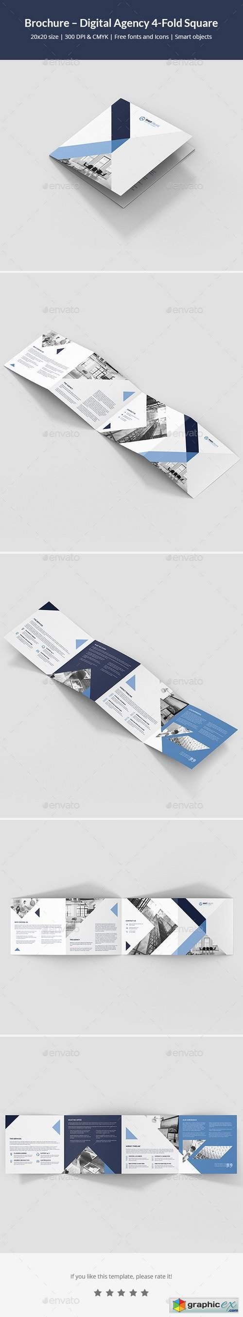 Brochure – Digital Agency 4-Fold Square