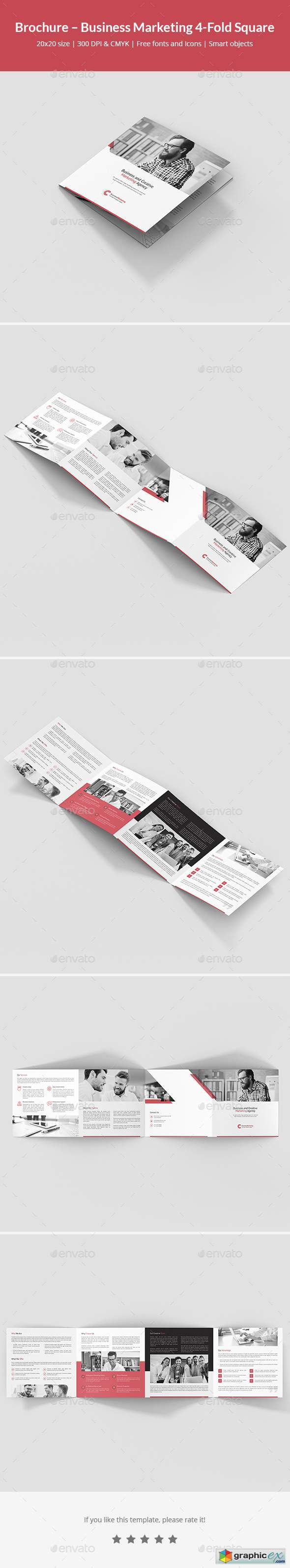 Brochure – Business Marketing 4-Fold Square