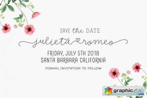 Save The Date Font Family