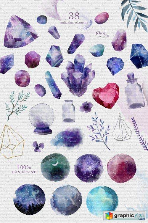 CRYSTALLINE Watercolor Collection