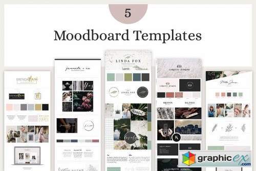 Mood Board Template Bundle - Vol. 1 » Free Download Vector Stock Image