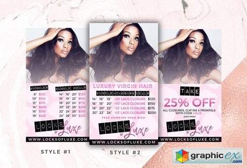 Hair Business Flyer & IG Templates