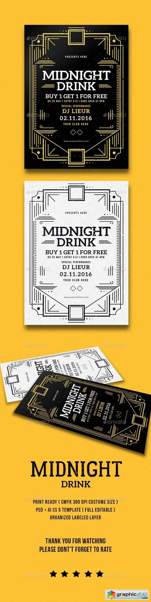 Midnight Drink Flyer