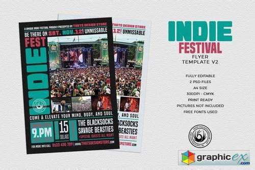 Indie Fest Flyer Template V2