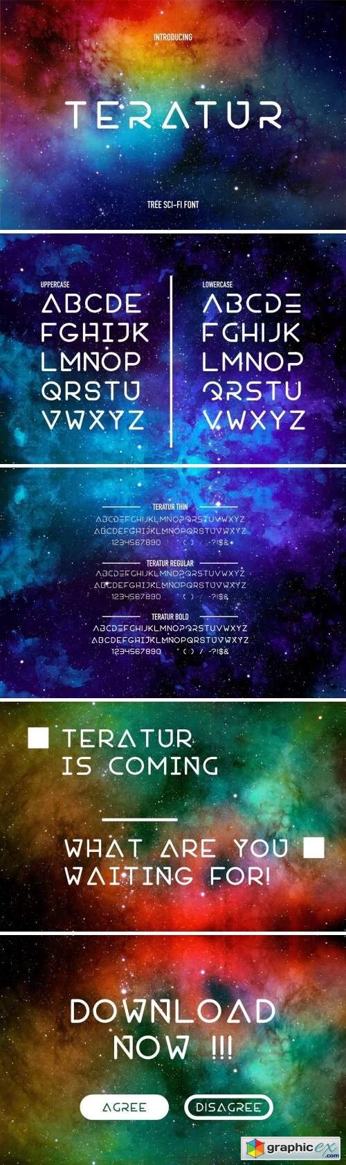 Teratur Typeface ( 3 Font)