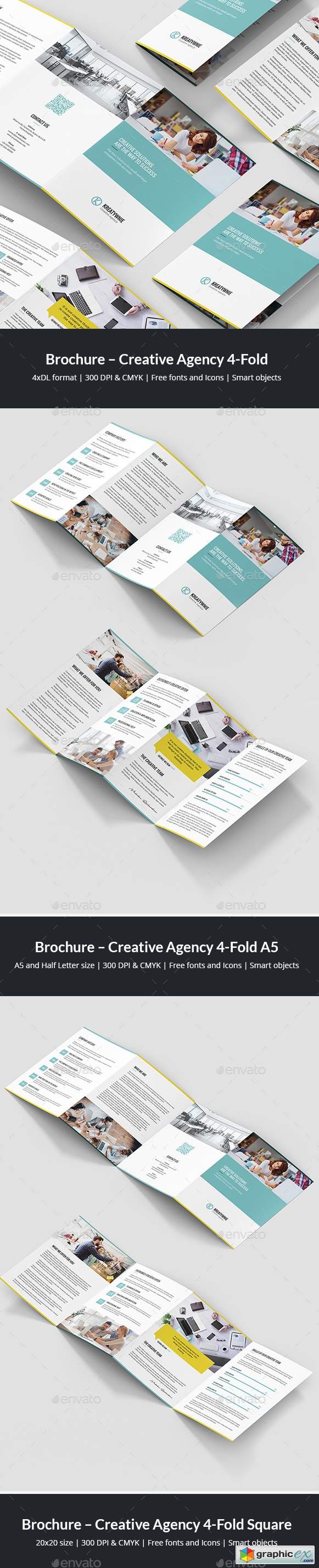 Creative Agency – Brochures Bundle Print Templates 10 in 1