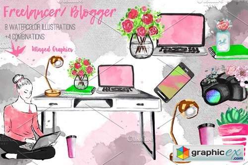 Freelancer / blogger set