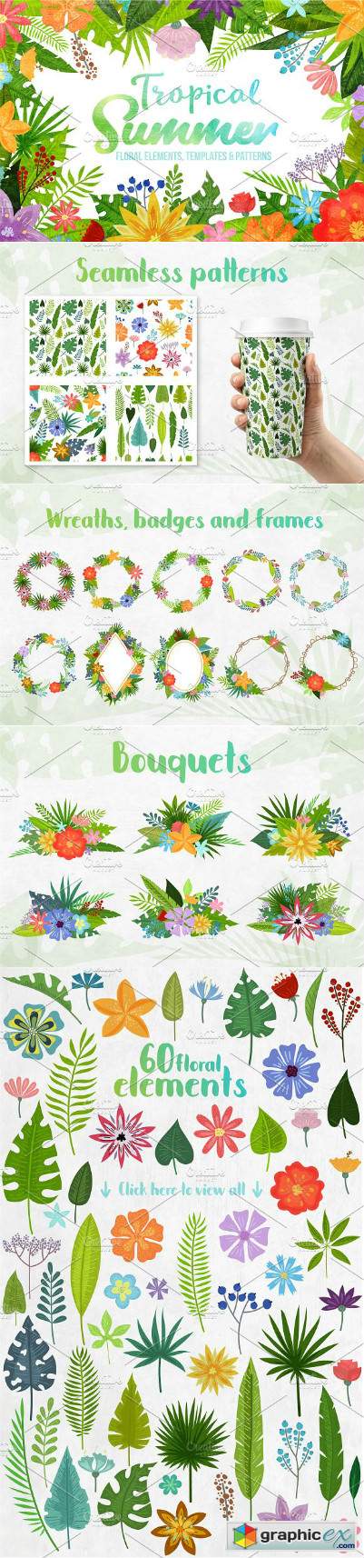Tropical Summer - clipart collection