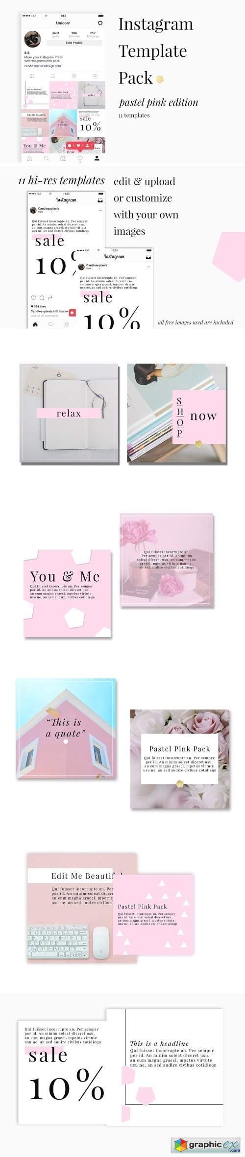 Instagram Pastel Pink Pack