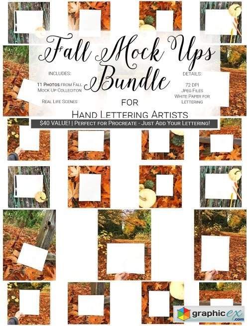Fall Mock Up Bundle | Hand Lettering