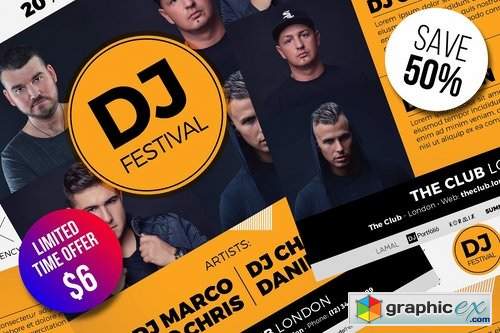 DJ Festival Flyer Template