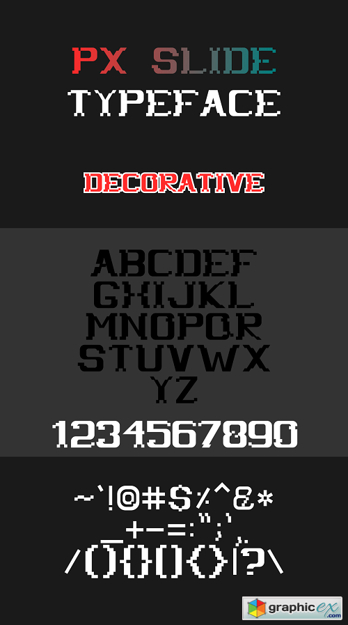 PX Slide Decorative Font