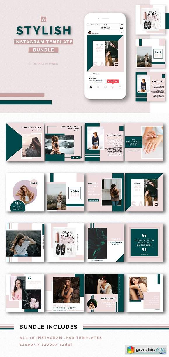 Stylish Instagram Template Bundle