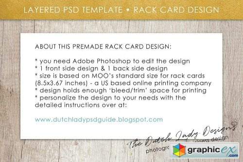 PSD Photo Rack Card Template #1