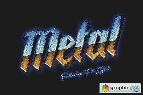 80&#039;s Metal Photoshop Text Effect