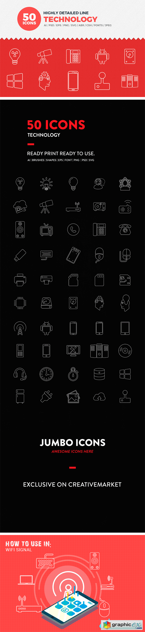 JI-Line Technology Icons Set