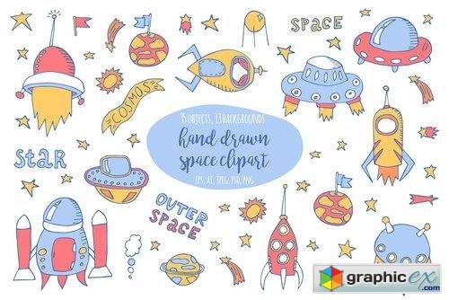 Hand Drawn Space Collection