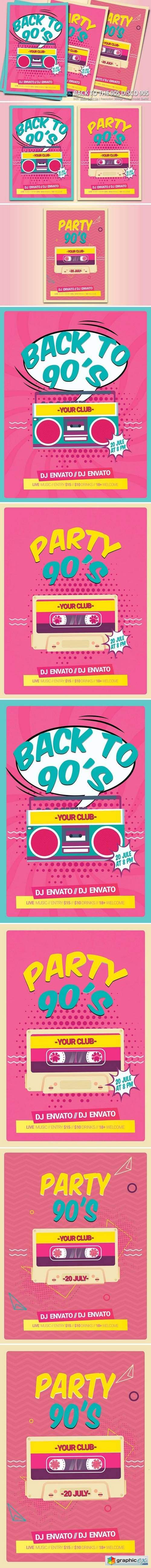 Back To The 90s Disco 90s Poster