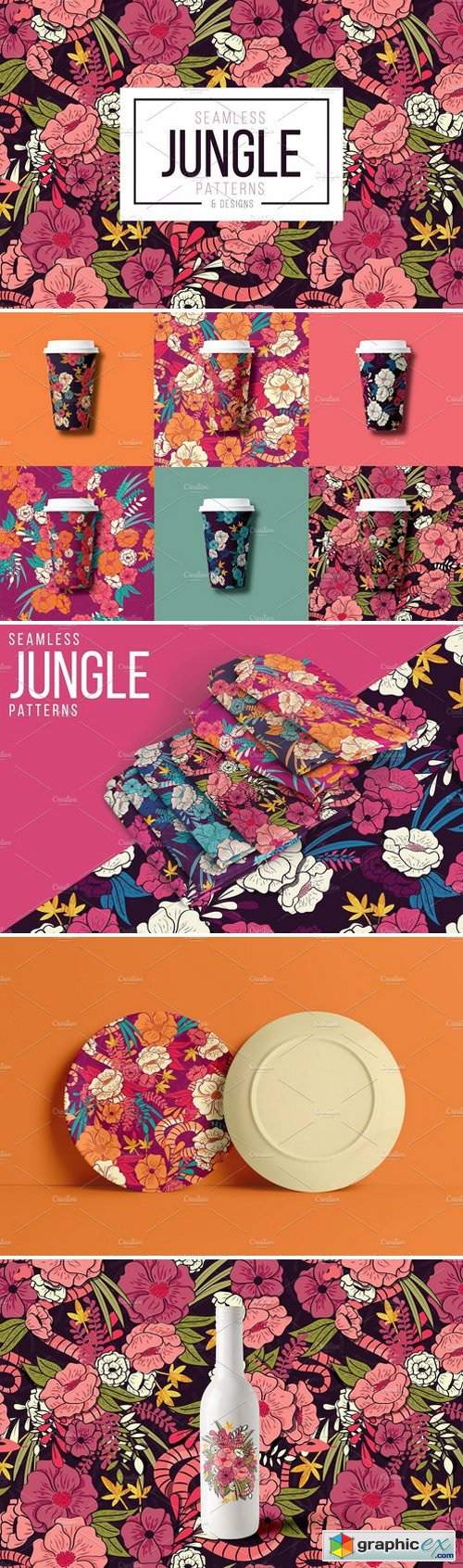 Jungle Floral Patterns & Designs