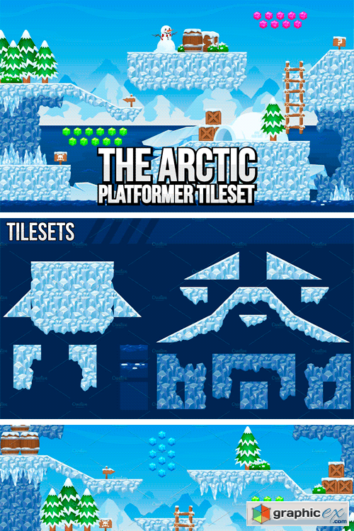 The Arctic - Platformer Tileset