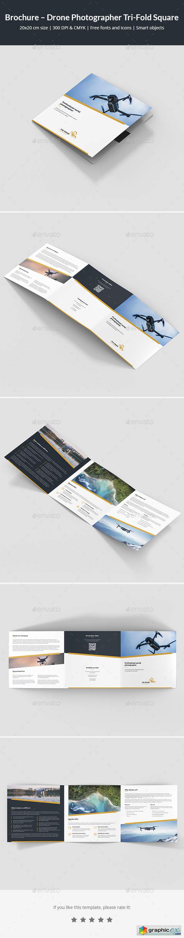 Brochure – Drone Photographer Tri-Fold Square