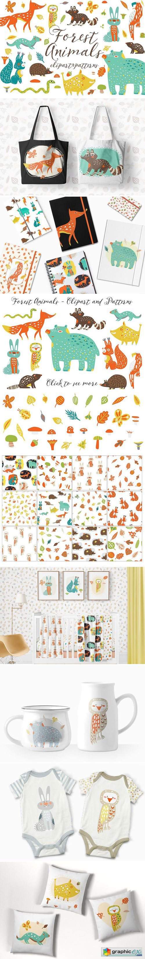 Cute Forest Animals Clipart