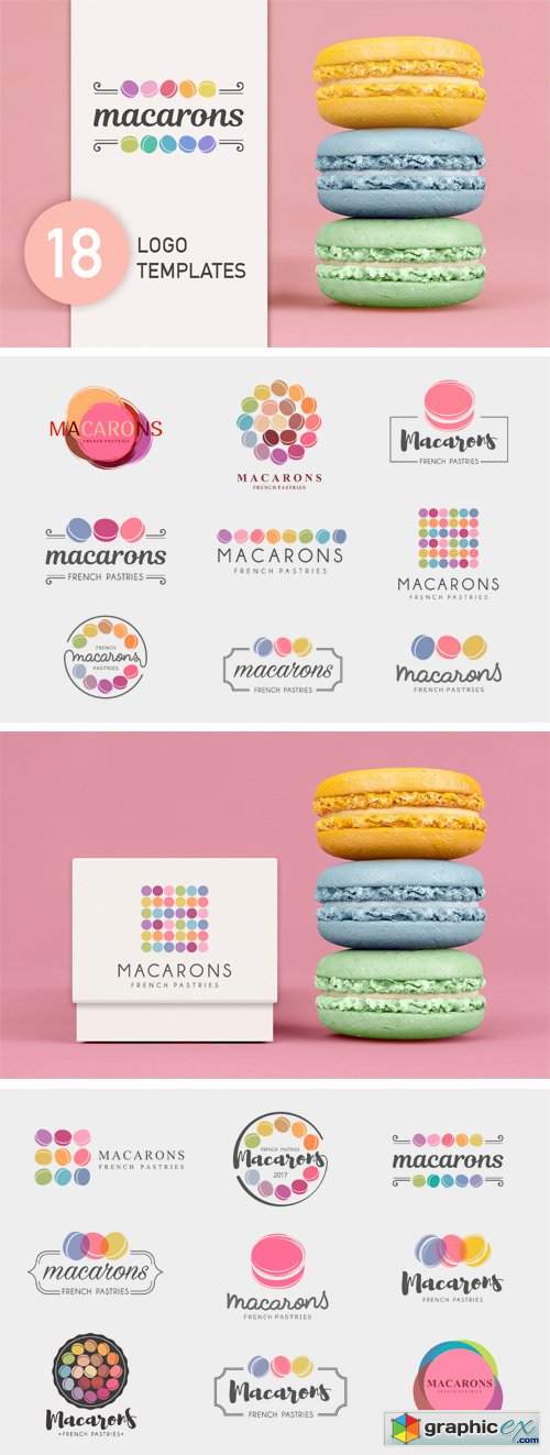 Macarons Logo Set