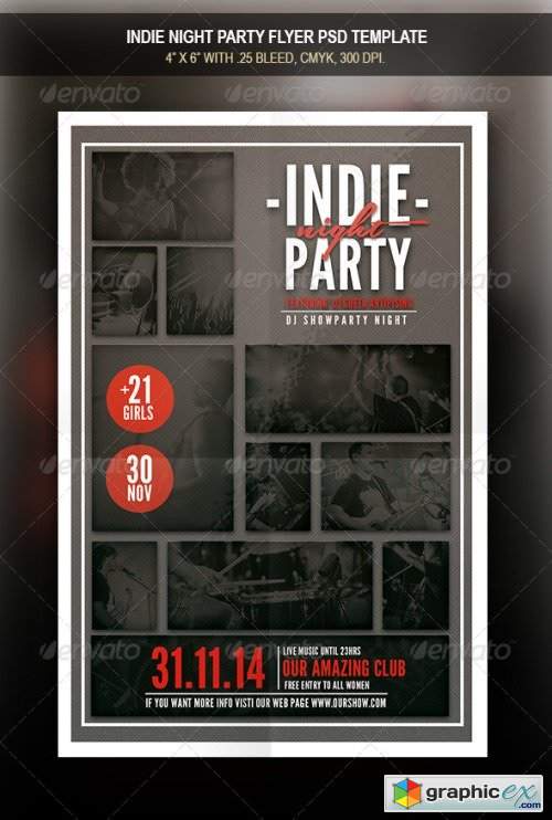 Indie Party Night Flyer