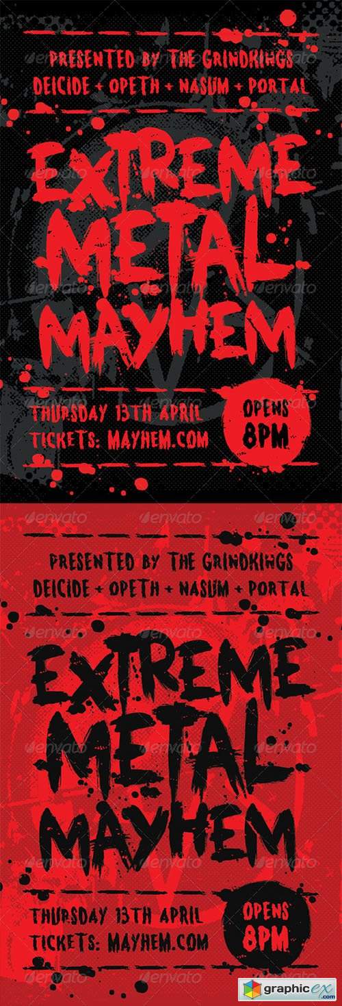 Mayhem - Heavy Metal Flyer Template