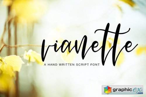 Vianette Hand Made Script Font