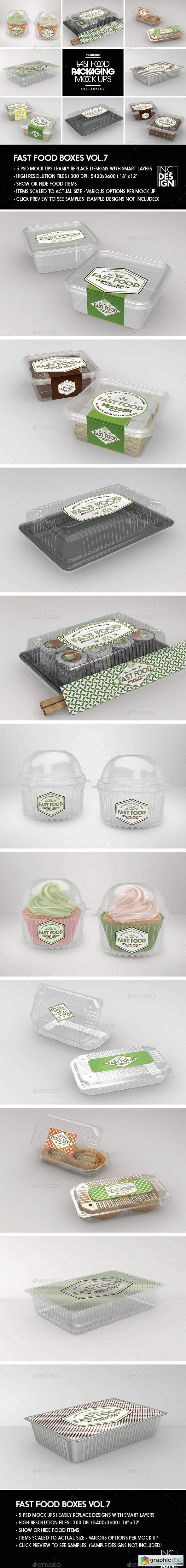 Fast Food Boxes Vol7Take Out Packaging Mock Ups