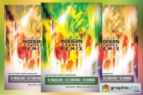 Modern Trance Remix Flyer