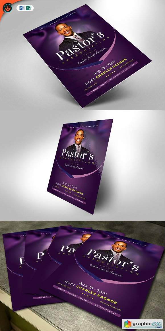 Lavender Pastors Appreciation Flyer