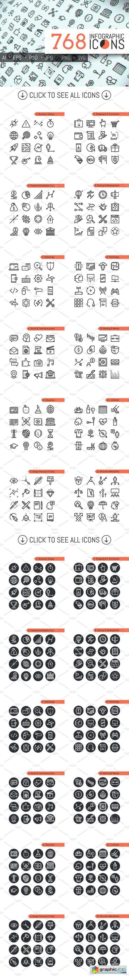 384 Infographic Icons