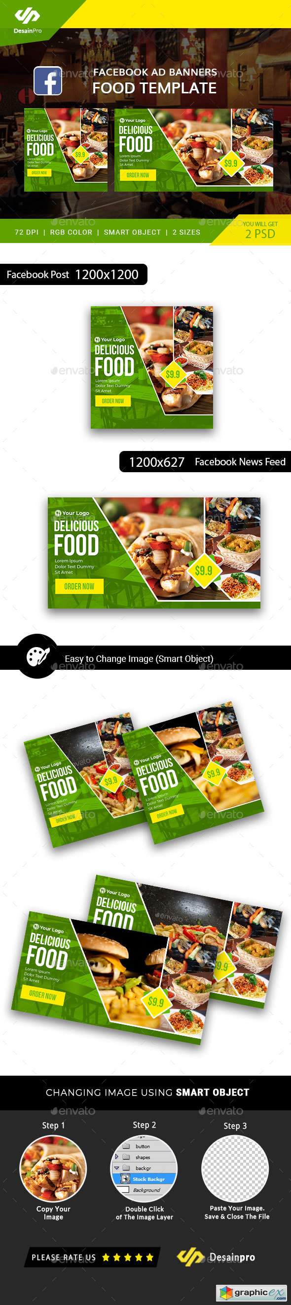 Food Business FB Ad Banner - AR