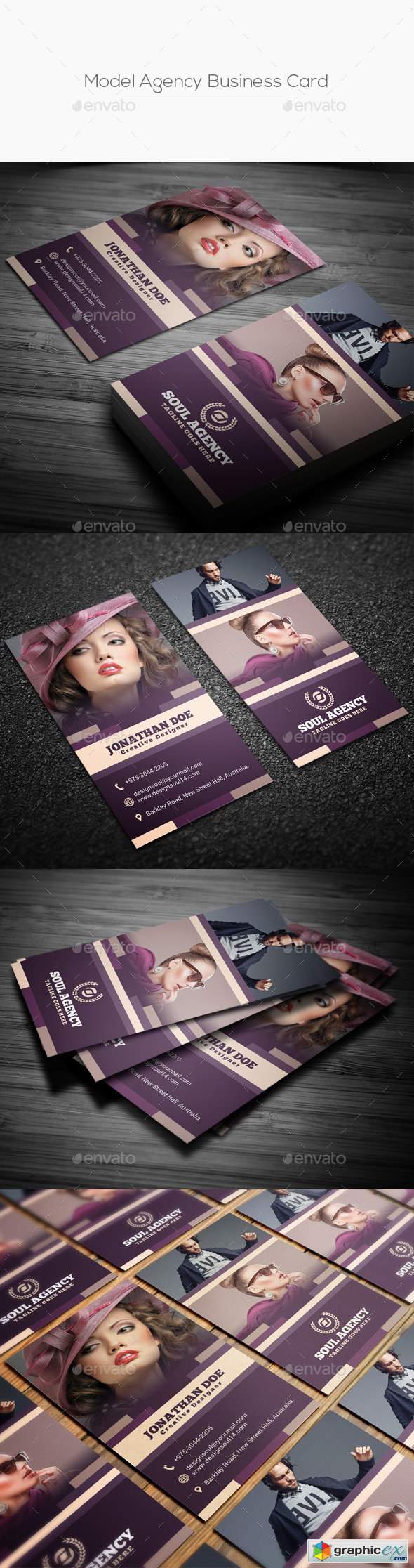 Model Agency Business Card