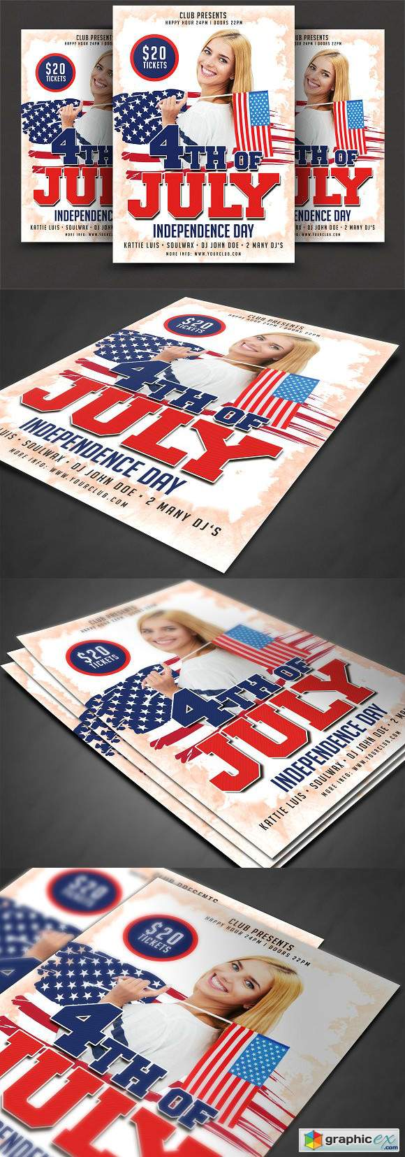 4th Of July Flyer Template 2555034