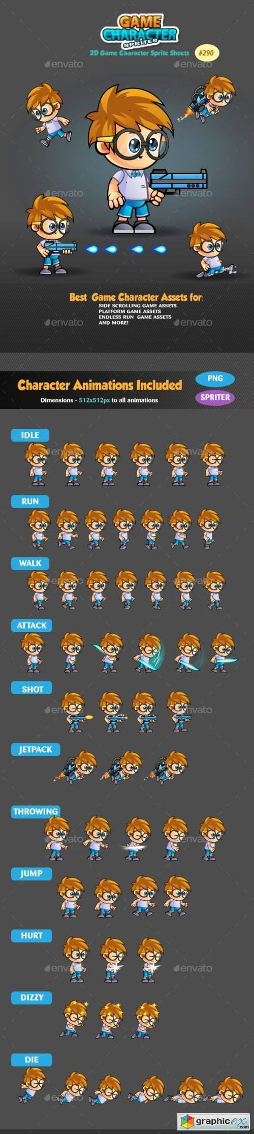 2D Game Character Sprites 290