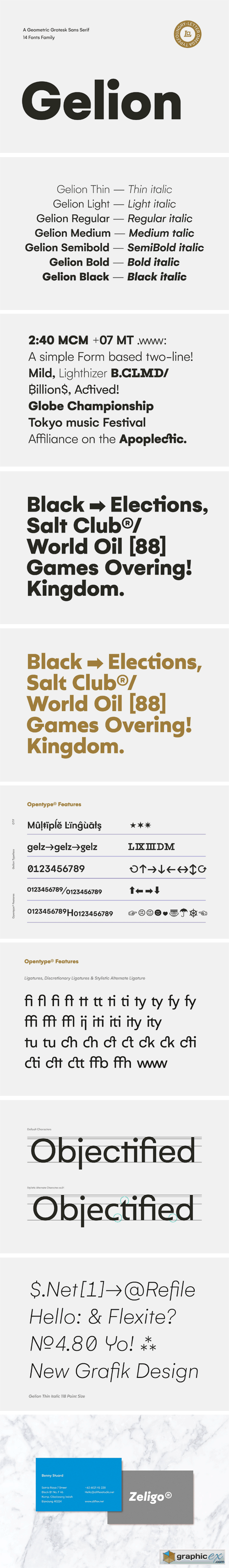 Gelion Geometric Sans Serif