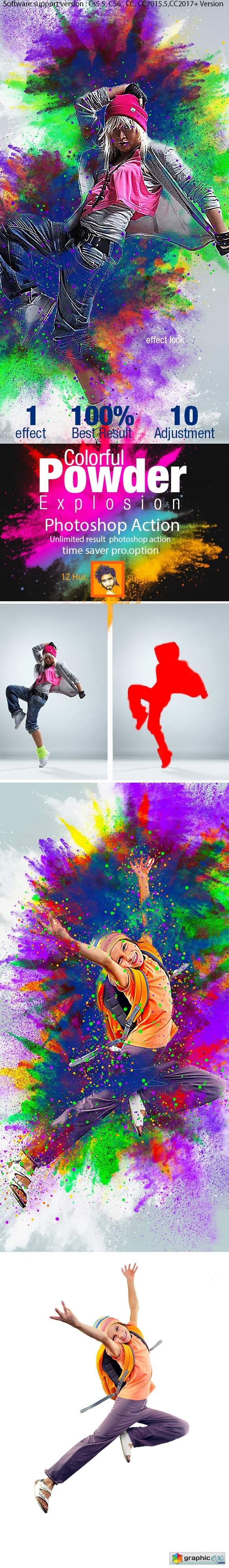 Colorful Powder Explosion Action