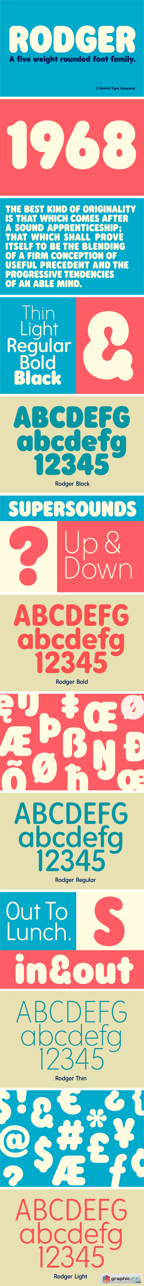 Rodger - A Rounded Font Family