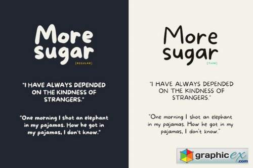 More Sugar Font Family - 3 Fonts
