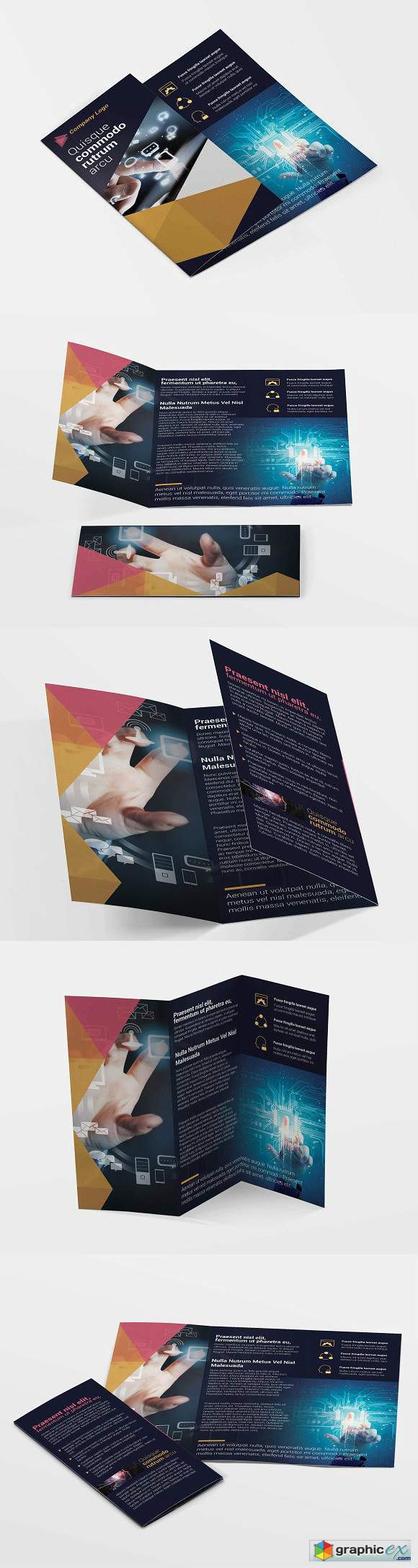 Trifold IT Technology Flyer Template