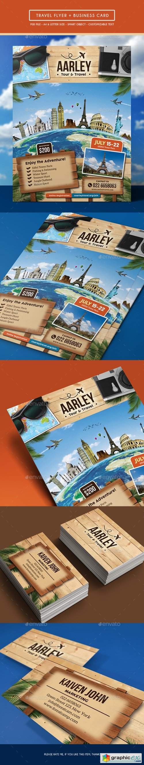 Travel Flyer + Business Card 16176044
